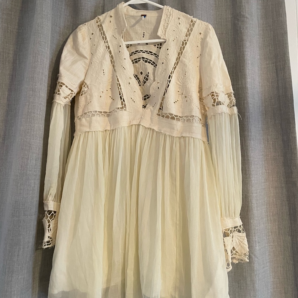 Free People Cream Dress